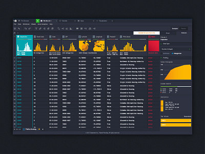 Workbook - Dark UI analytics dark spreadsheet ui workbook