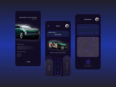 Future car app design graphic design icon logo typography ui ux vector