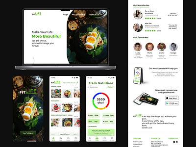 FITLIFE app appdesign branding calories design icon illustration logo nutrition sport typography ui ux vector web webdesign