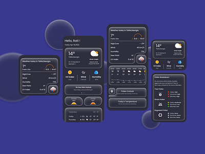 Weather app app app design application dark design figma glassmorphism mobile mobile app mobile app design mobile design product design ui ux weather weatherapp