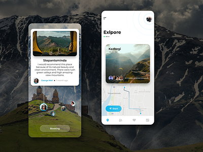 Georgia tour app app design application background colorful creative design dribbble figma georgia green mobile mobile app mobile app design mobile ui nature product design travel ui ux