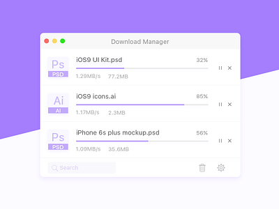 Download Manager flat ui