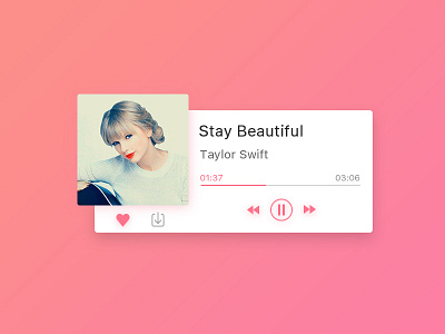 Music Player flat music player ui