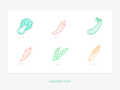 Vegetable icons icon outline ui vegetable