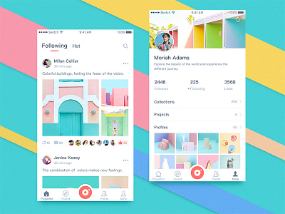 Picgather App02 app flat picture share social ui ux