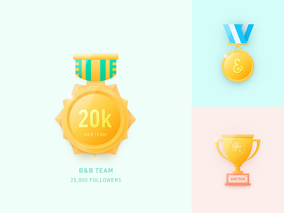 20K Followers Badge badge icon logo medal trophy