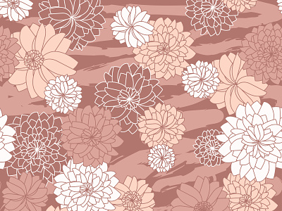 Dahlias art background decorative design floral design graphic design illustration pattern print seamless pattern surface design textile design vector wallpaper