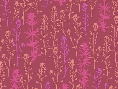 Wild field purple pattern art background decorative design field graphic design grass illustration pattern purple seamless seamless pattern surface design textile design wild