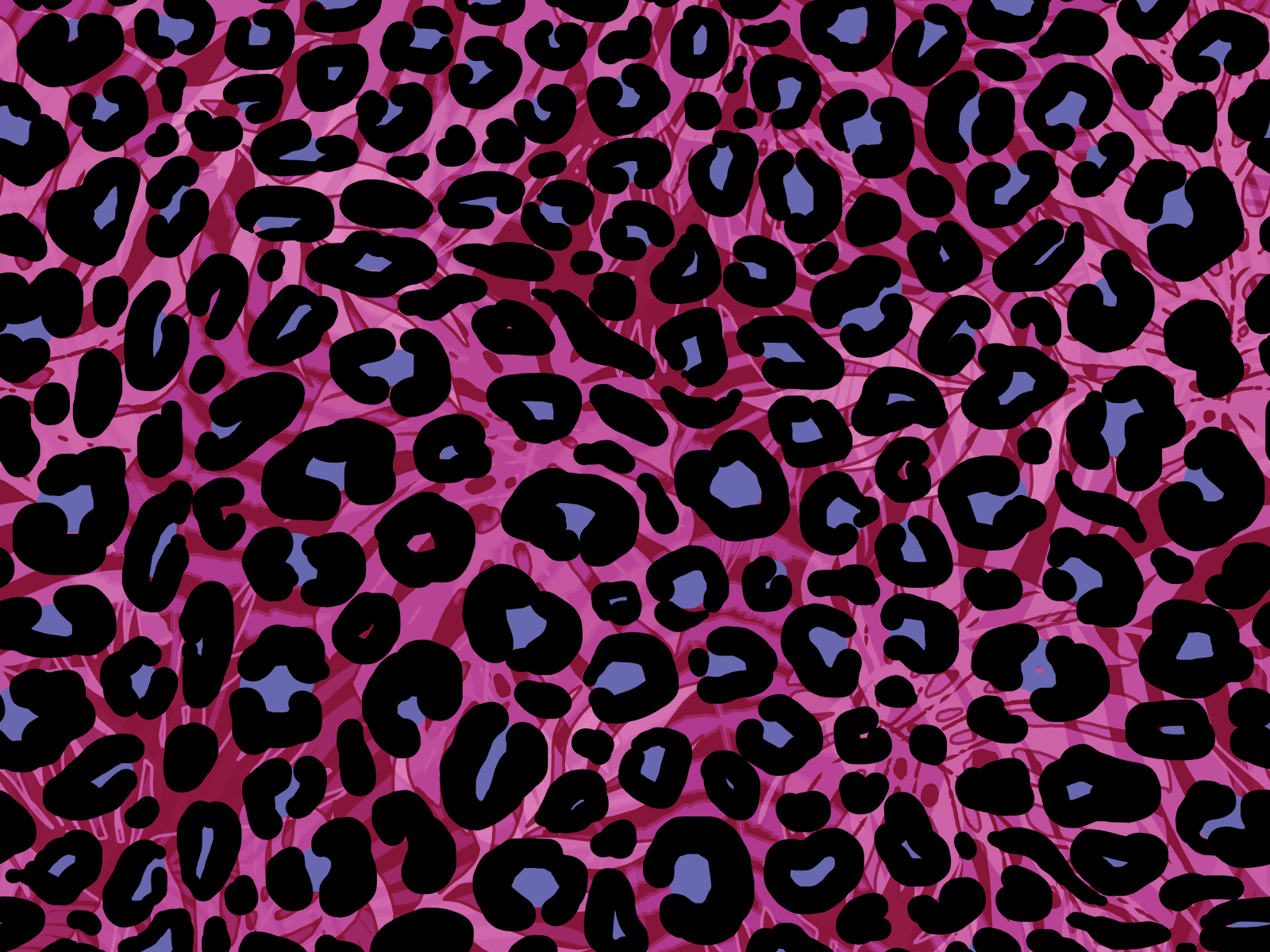 Animal skin very peri and black spots on pink tropics by Yulia ...