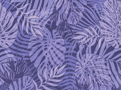 Very peri tropics seamless pattern background decorative design graphic design illustration monstera seamless pattern textile design very peri