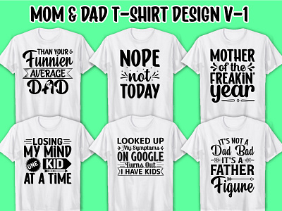 Mom & Dad T Shirt Design branding design graphic design illustration logo merchbyamazon momdadtshirt pod tshirt tshirtdesign tshirts typography vector
