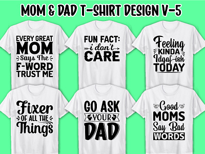 Mom & Dad T Shirt Design. branding design graphic design illustration merchbyamazon momdad momdadtshirt redbubble tshirt