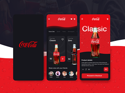 Coke UI app app design application design appuidesign coke design mobile app mobile app design mobile ui ui uidesign uiux ux