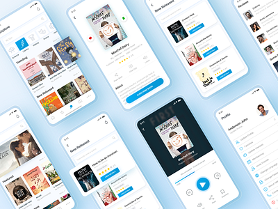 BookUI app app design audiobook bookapp books bookui design listenbook mobile app design mobile ui readling ui uiux ux