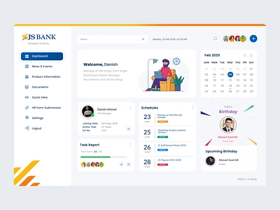 JS Intranet Portal bank creative design designs interaction interface intranet jsbank minimalist multilingual portal portal design ui uiux ux