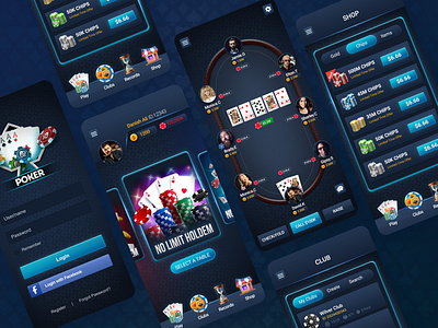 pokerapp app app design appdesigner creative design game mobile app design mobile ui poker ui uiux ux