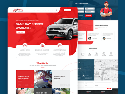 Auto Windshield Landing Page