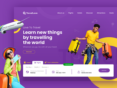 Travellove Landing Page branding design designing landingpage ui uiux website