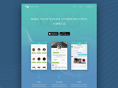Student Life app bootstrap business cadabra debut education grid ios landing newsfeed ui web