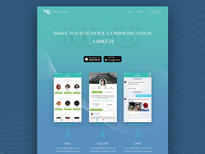 Student Life app bootstrap business cadabra debut education grid ios landing newsfeed ui web