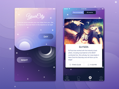 YourCity app concept debut event illustration interface ios mobile purple social ui ukraine
