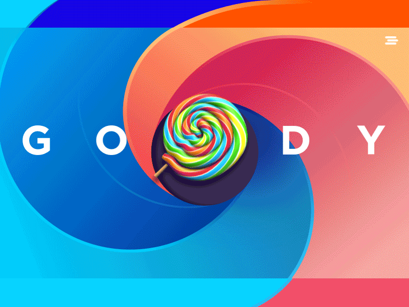 GoodyShop animation candy colors e commerce gif motion shop store sweet ui web
