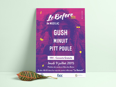 Musilac festival poster concert design dualtone event festival france french indesign indian poster print