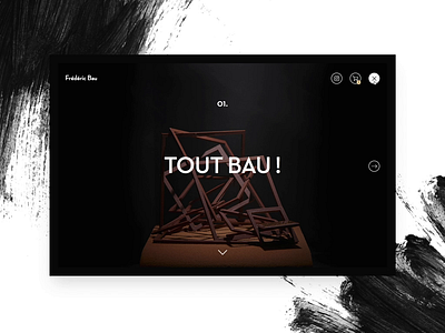 Frédéric Bau - Full screen menu chocolate design full width interaction interaction animation interaction design menu menu animation pastry ui webdesign