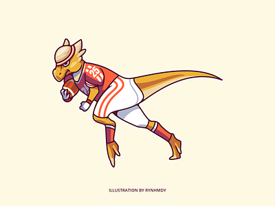 American football Pachycephalosaurus
