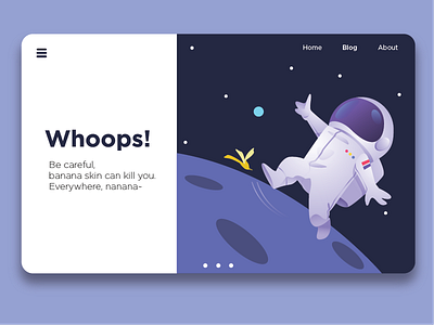 nana banana~ astraunaut banana illustration mascot moon nasa night ui ux