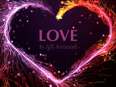Love Is All Around animation colors couple gif heart love motion valentine valentines day