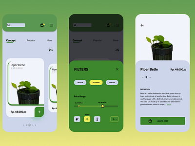 Plant Shop Mobile App UI Design Concept