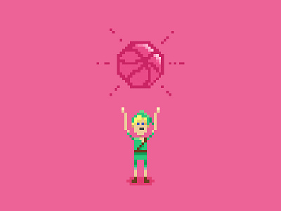 Ta na-nuh-nuuum first shot legend of zelda link nintendo pixel art