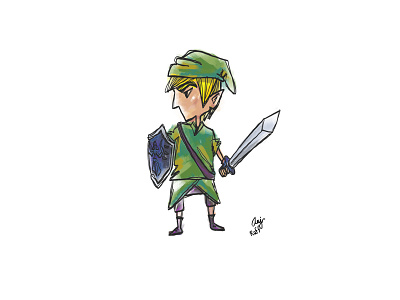 The Legend of Zelda Link illustration, Hyrule Warriors Universe of