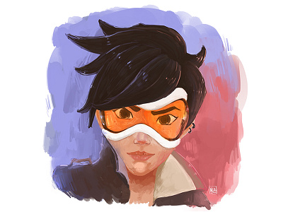 Tracer, Overwatch artph blizzard fanart games gaming overwatch tracer