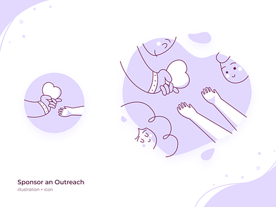 Sponsor an Outreach Illustration + Icon