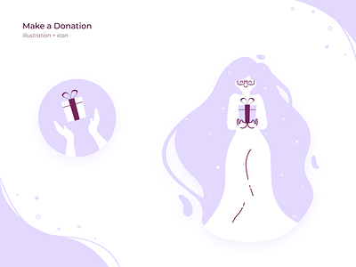 Make a Donation Illustration + Icon