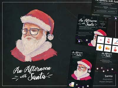 An Afternoon with Santa [Illustration + Design] art christmas design digital art digital painting illustration illustrations painting poster procreate santa clause