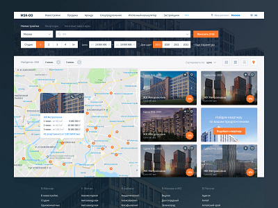 Real estate service in the Moscow region appartments design realestateservices ui design ux design uxui