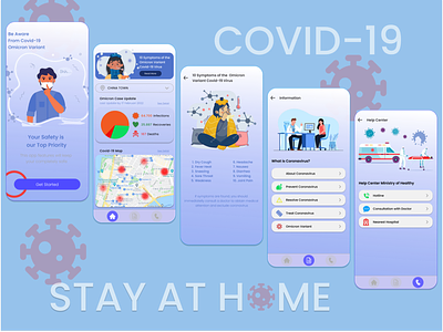 CORONAVIRUS APP DESIGN / COVID-19 UI DESIGN coronauidesign coronavirus covid covid19 designcoronavirusapp landingpage ui ux