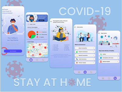 CORONAVIRUS APP DESIGN / COVID-19 UI DESIGN