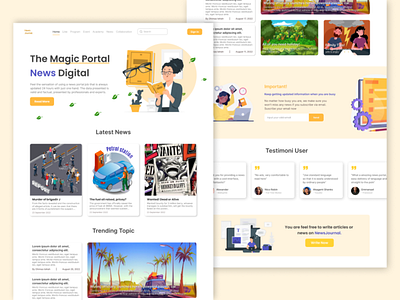 News Portal Journal Website journal newsportal portalnews uidesign uidesigner uiuxdesign uxdesign website