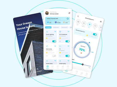 Smart Home App smartgomeappdesign smarthome smarthomeapp smarthomedesign uidesign uiux