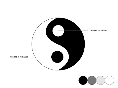 Yin-yang design graphic design illustration vector