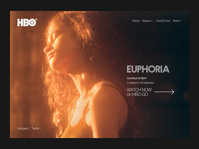 Euphoria Landing Page daily 100 challenge design euphoria ui ux