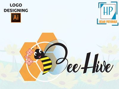 Beehive florist Logo illustration logo ui vector