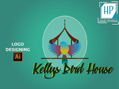Kellys Bird House Logo illustration logo vector
