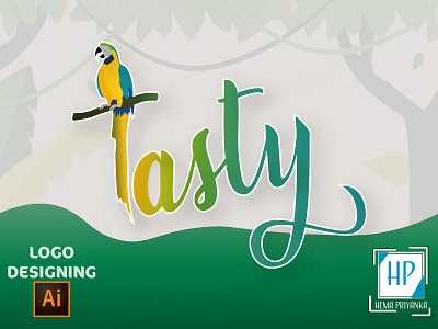 Tasty - the food brand logo bird food logo illustration logo pet food logo vector