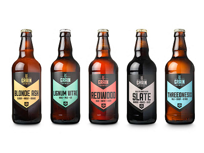 Bottle Label Design - Grain Brewery Branding