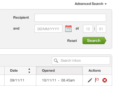 User Management System UI Part 2 app email inbox interface message navigation search ui web webapp